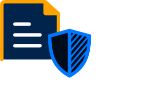 Document protected by a shield
