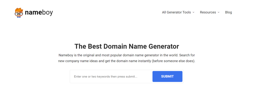 Nameboy Blog & Domain Name Generator