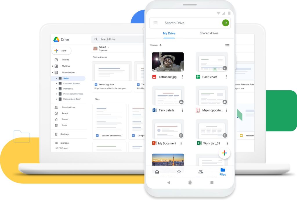 google drive cloud storage sample