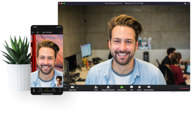 zoom mobile video conferencing app presentation