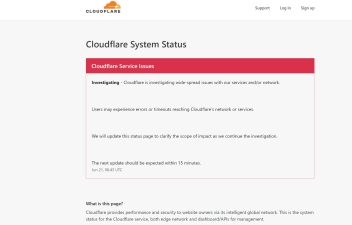 Cloudflare downtime