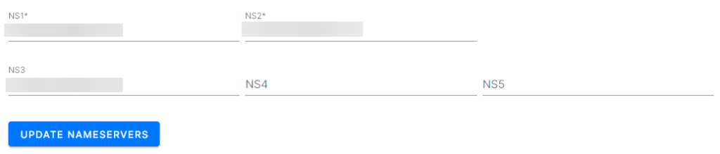 cldy update domain name servers