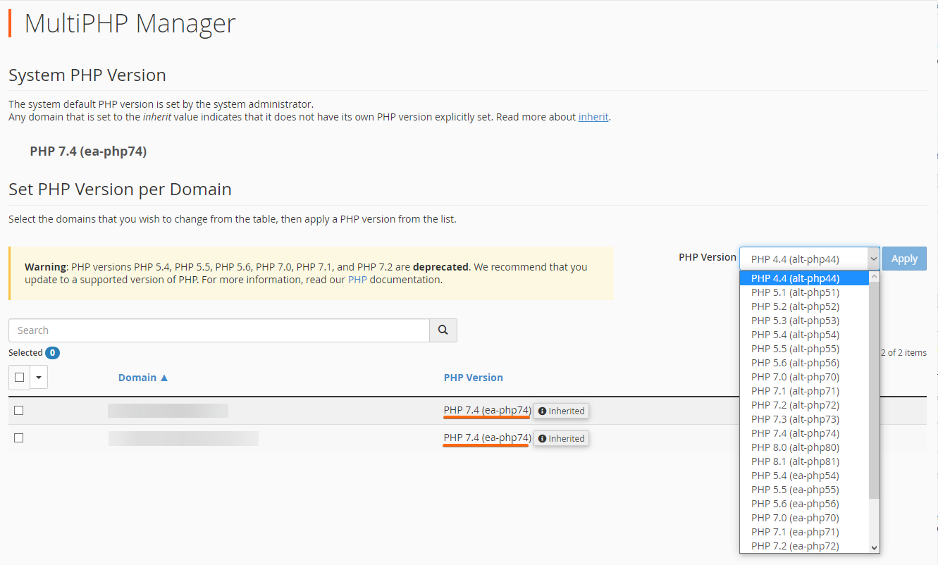 How to Modify the PHP Version for Your Domain via cPanel?