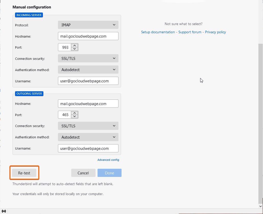 mailbird help imap