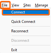 coreftp file connect