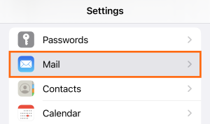 iphone settings mail