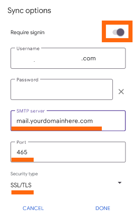 set up smtp settings for gmail