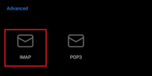 advanced select imap email settings