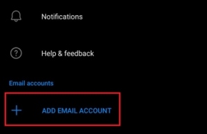 android outlook app add email account