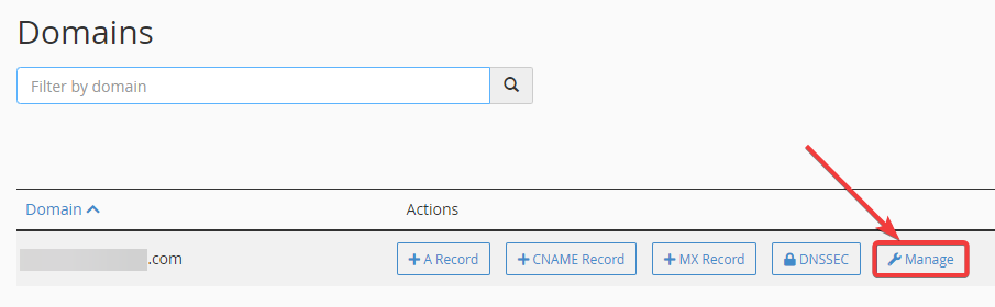 cpanel domains manage