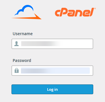 login to cpanel