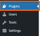 wordpress dashboard select plugins